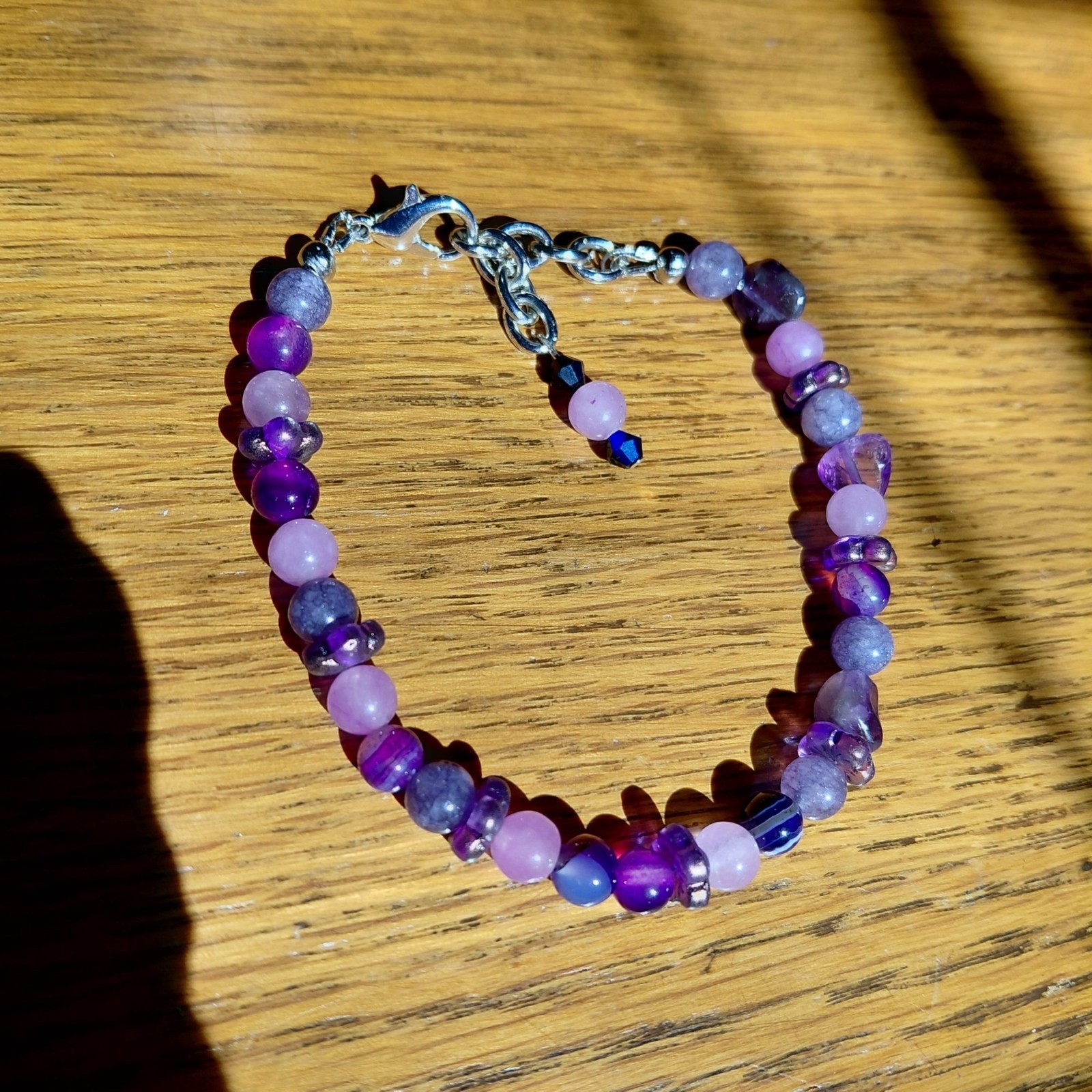 Purple stone bracelet