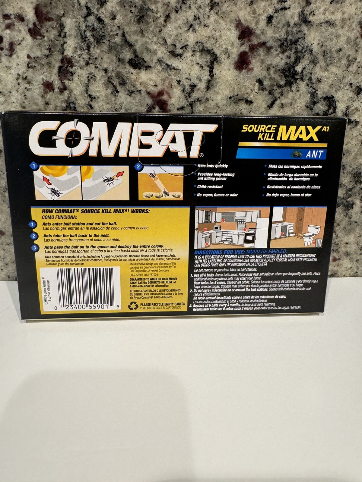 Combat Source Kill Max DIA55901 Bait Stations ANT (6 Bait Stations)
