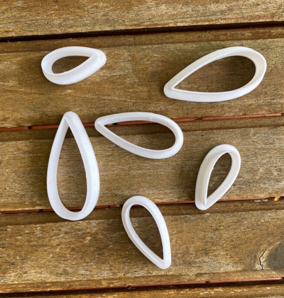 Long Teardrop Polymer Clay Cutters Available in Different Sizes or  Set of 6
