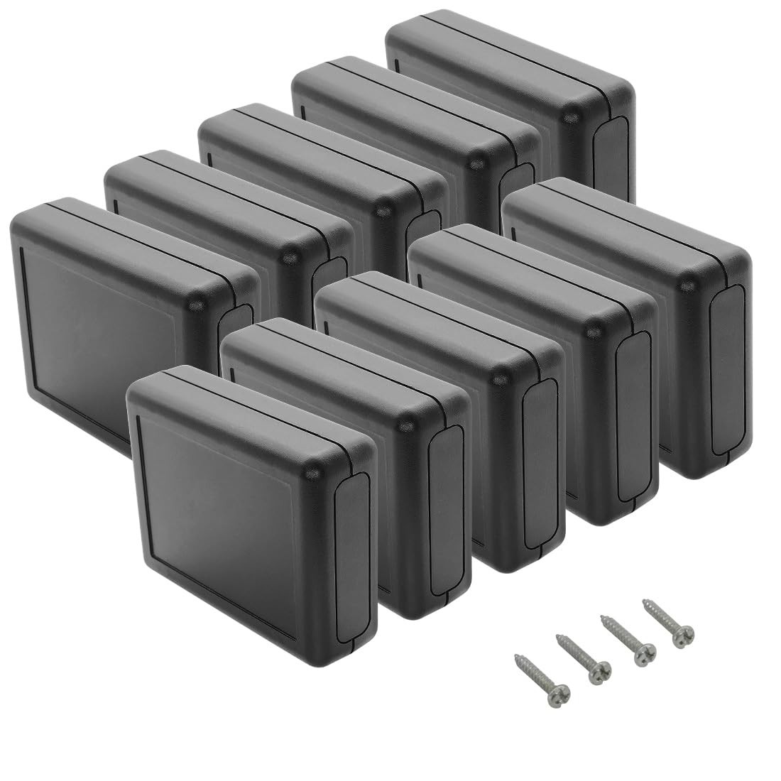 10 PCS Black ABS Plastic Electrical Project Case Junction Box 3.5x2.8x1.1 Inch