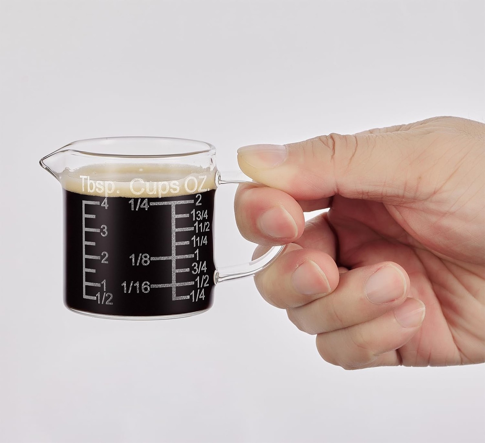 Ackers Etching Scale Measuring Glass -[Insulated handle | V-Shaped Spout]-Mad...