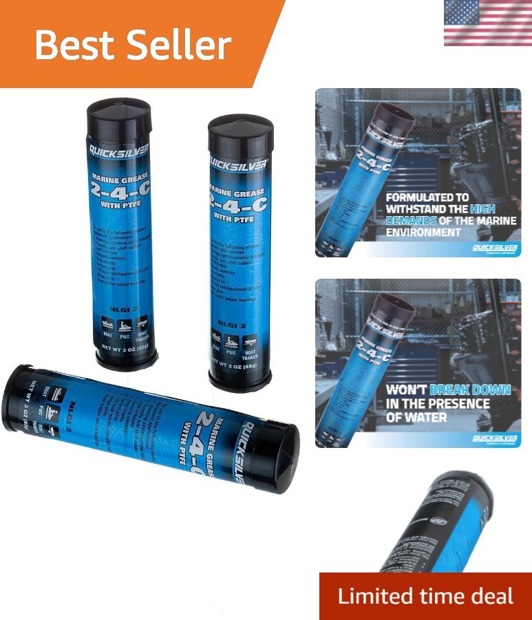 802861Q1 Marine Grease/Lubricant with PTFE - 3 Oz Cartridge for Tough Conditions