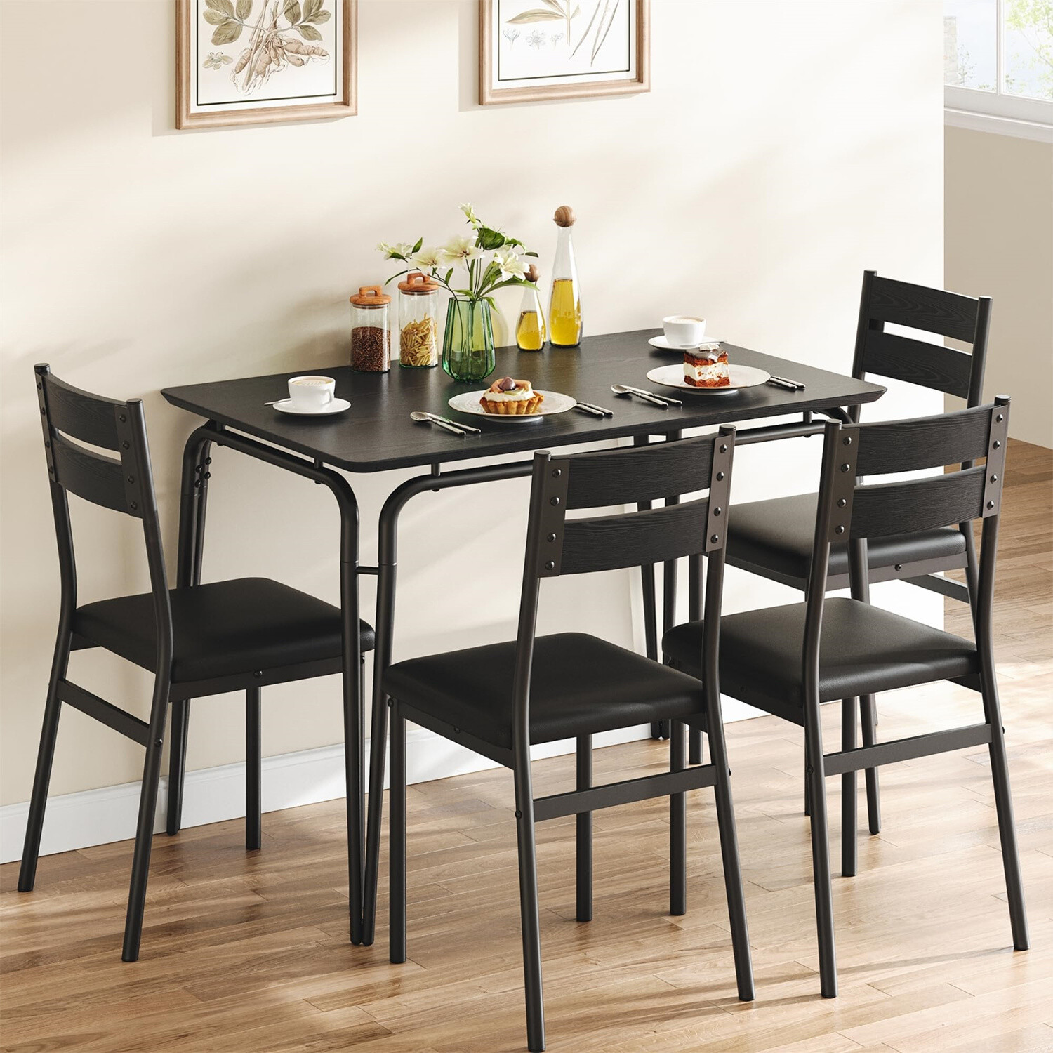 ⭐☑️Dining Table 5 Piece Kitchen & Dining Room Sets for Small Space Table and Ch