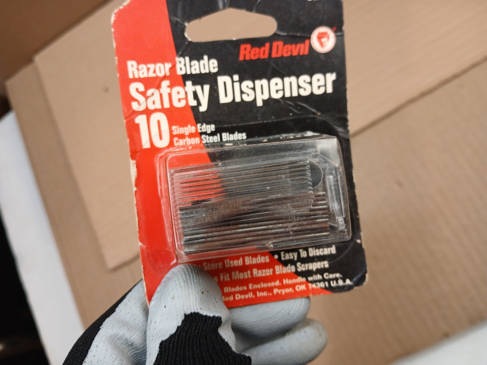 Red Devil 3275 Razor Blade Dispenser 10 Single Edge Blades New Please Read