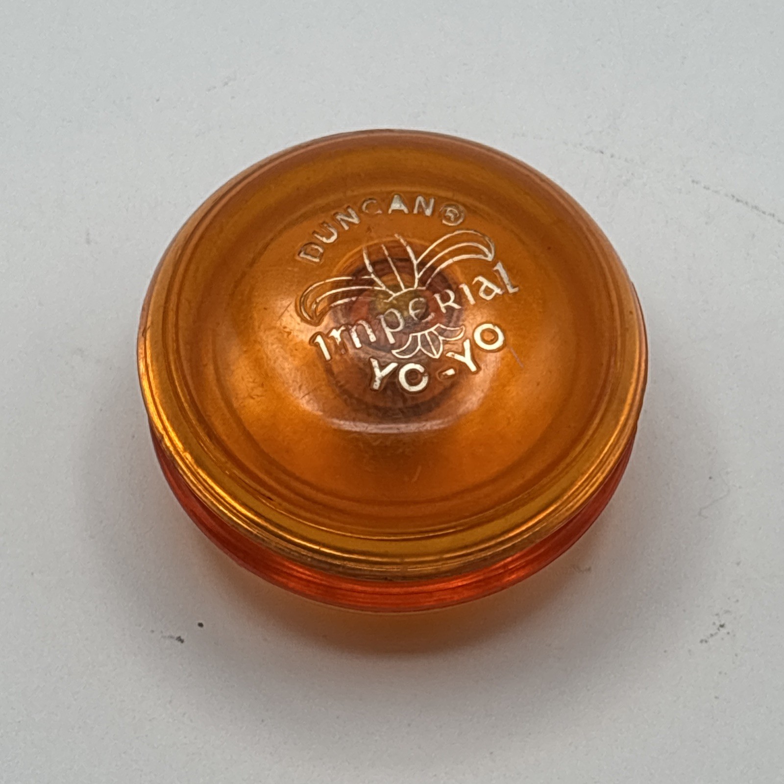 Vintage Duncan Imperial Yo-Yo Orange Translucent No String USA Toy