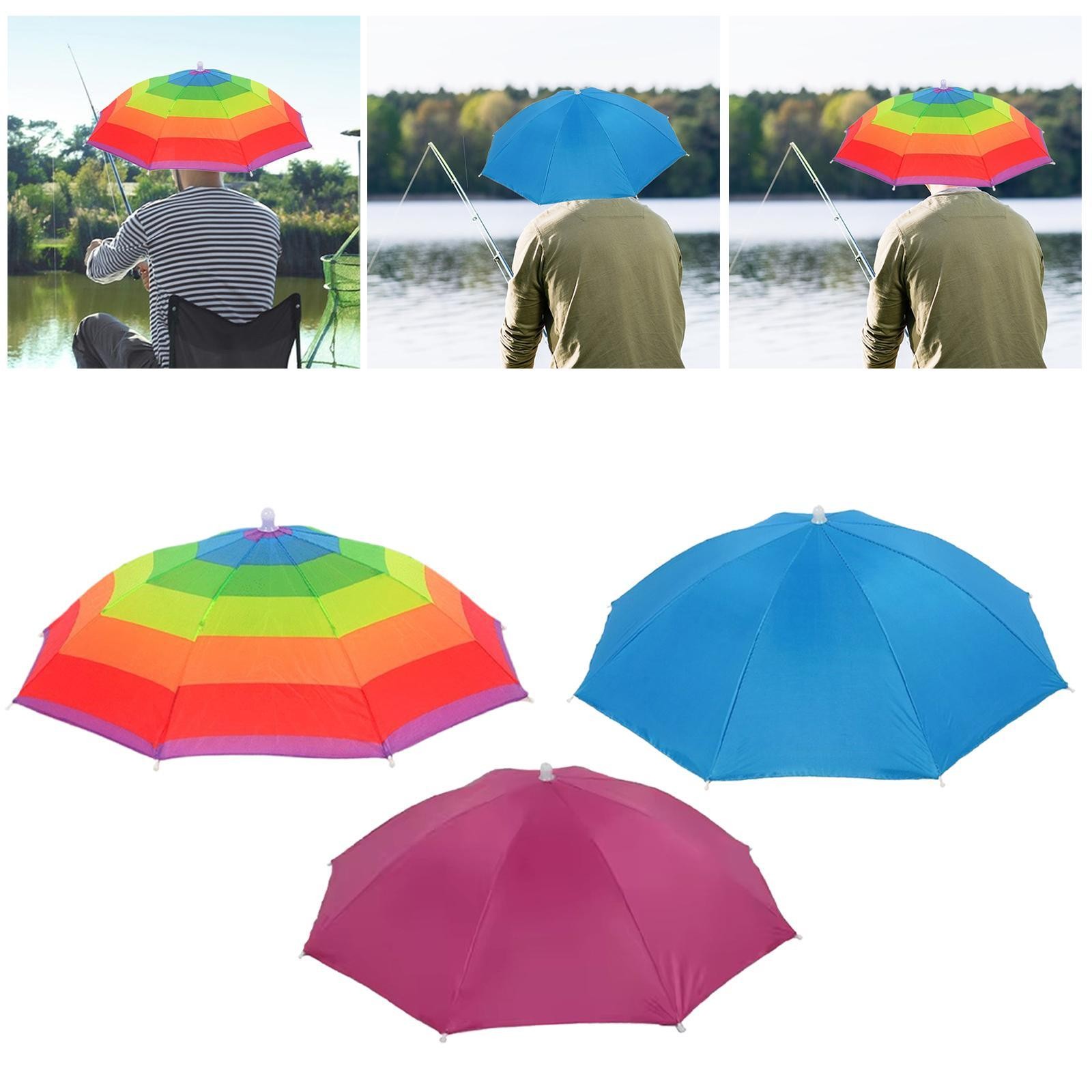 Hands Free Umbrella Hat Lightweight Folded for Summer Backpacking Gift Walking
