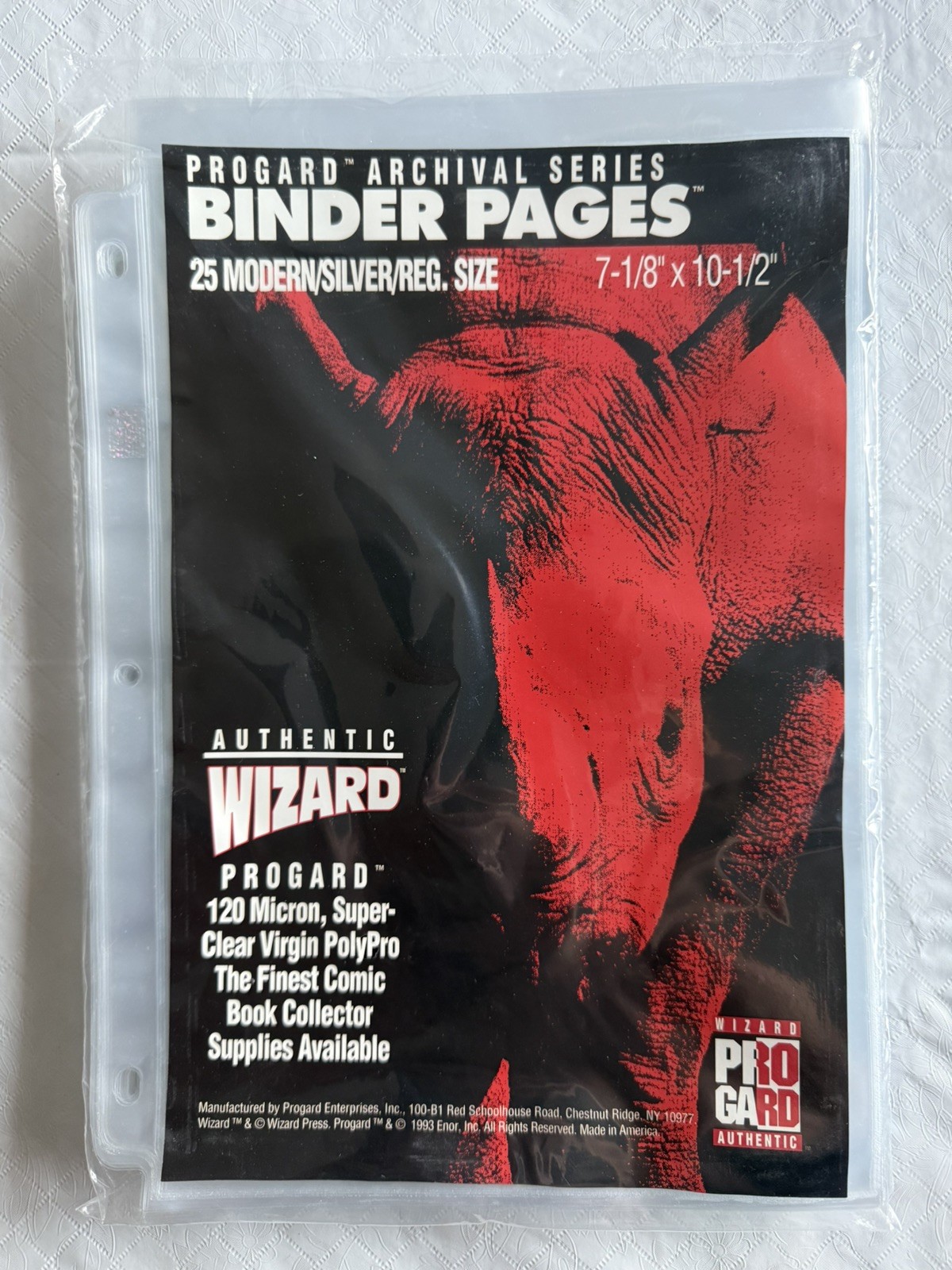 125 Wizard Progard Comic Book Binder Pages, Modern/Silver/Reg. size NEW