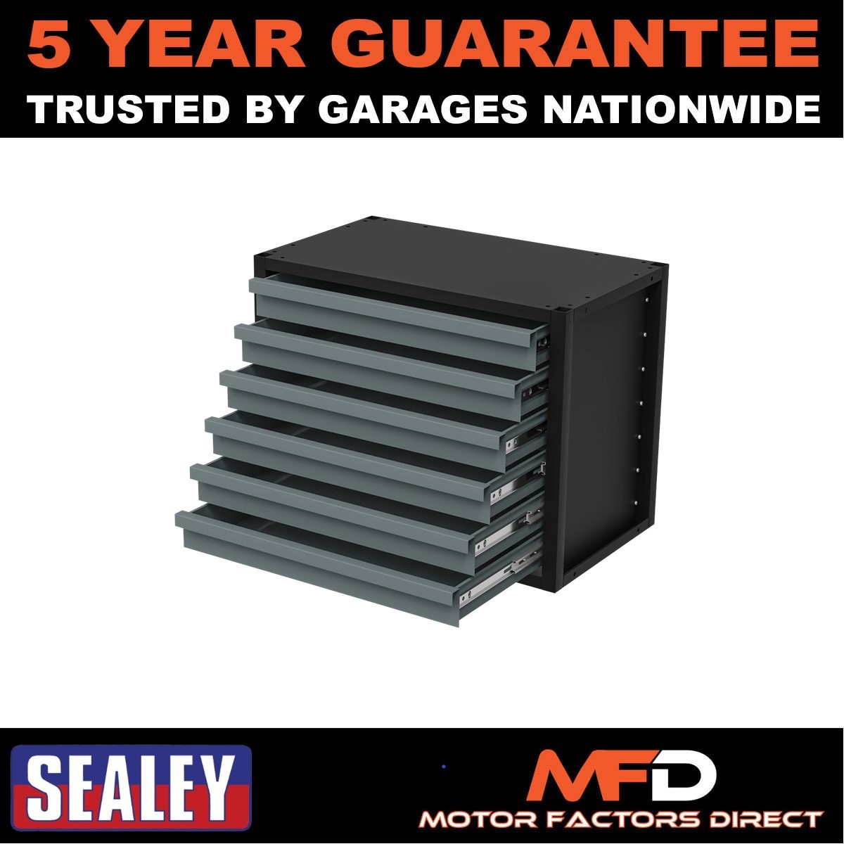 Sealey Modular Storage Mid Unit 6 Drawer 580mm APMRM1