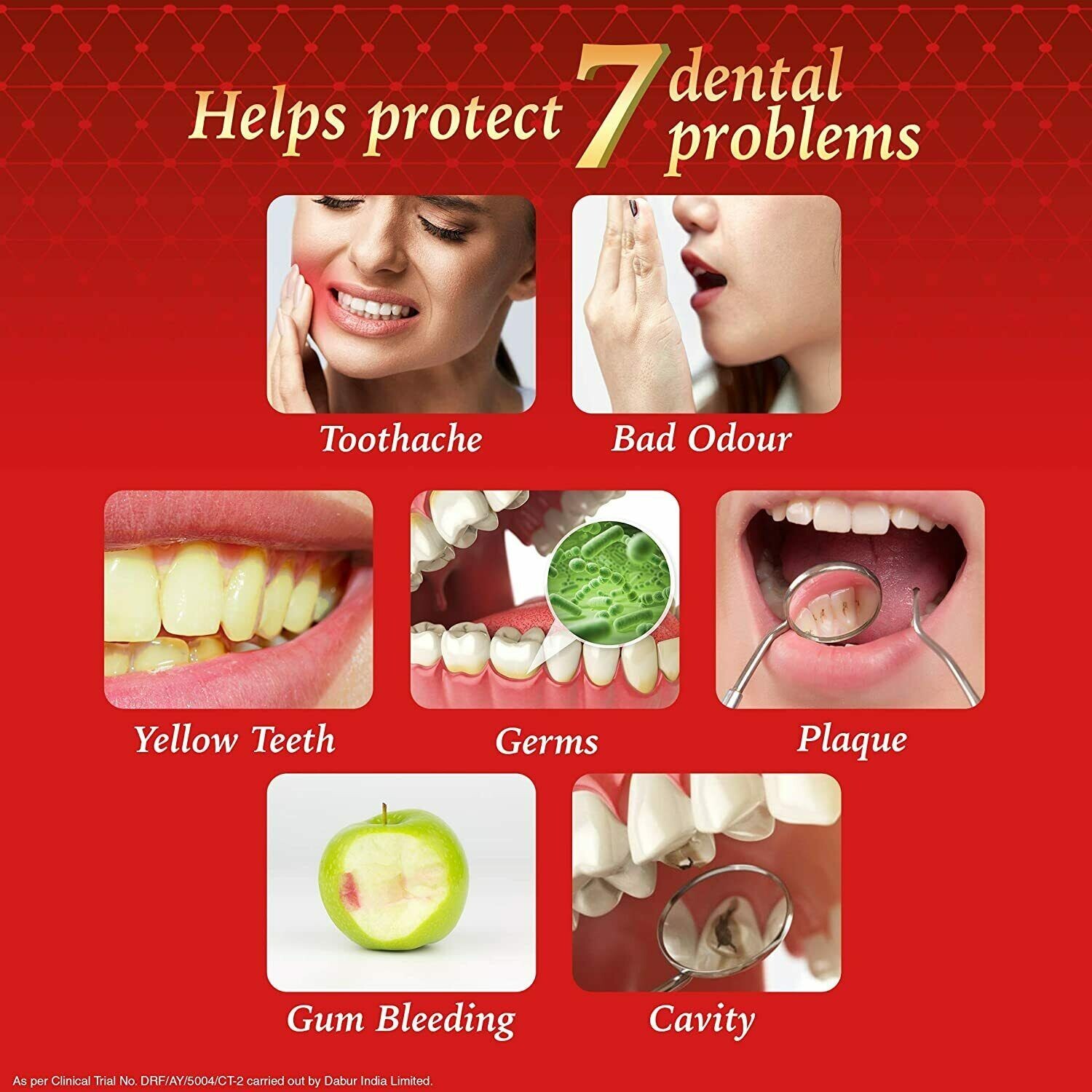 12X Dabur Red Toothpaste - 100% Genuine Paste for teeth and gums 40g