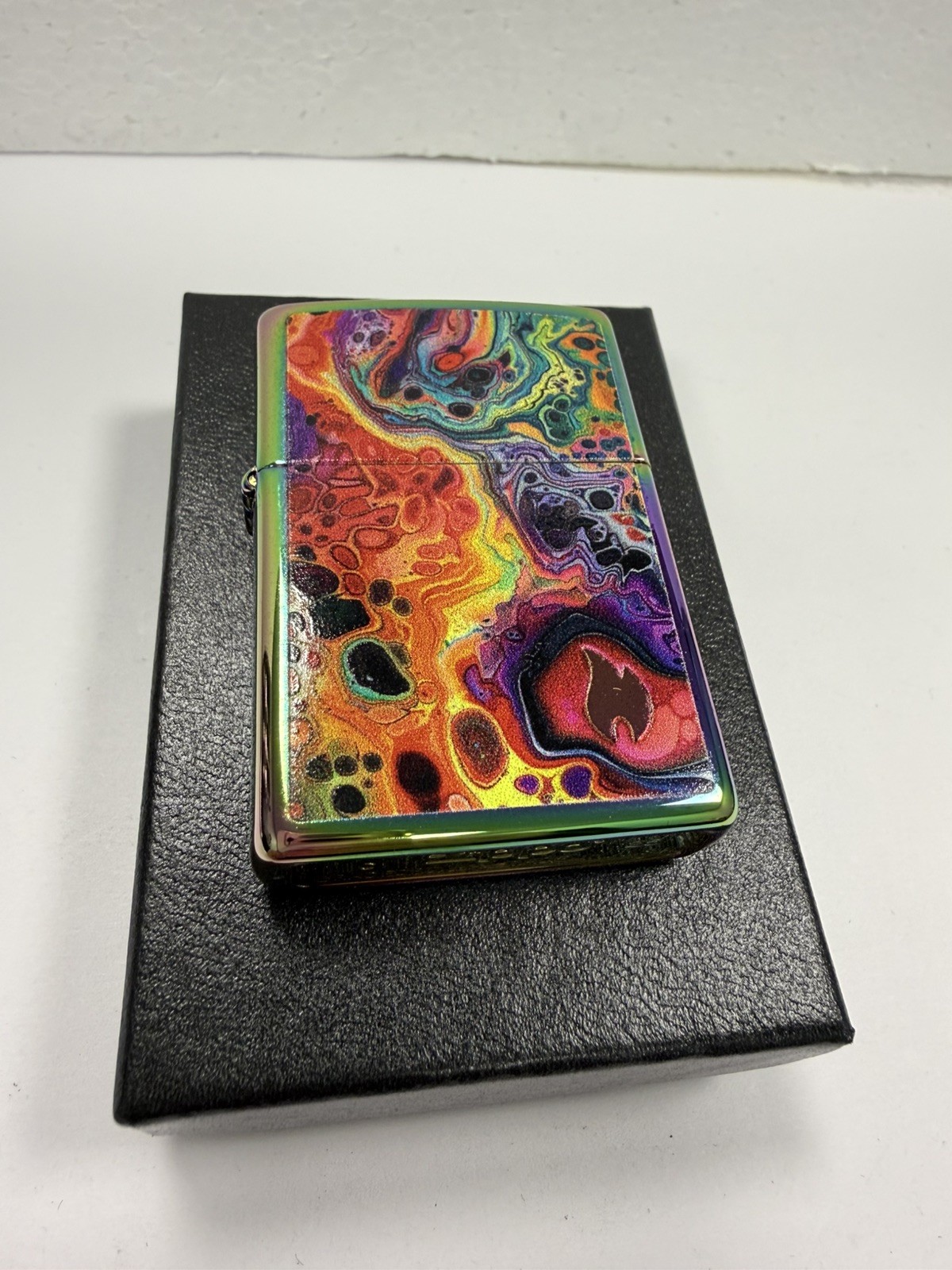 GENUINE Zippo SPECTRUM Lighter MOLTEN BUBBLES & FLAME Multi Colour NEW IN BOX
