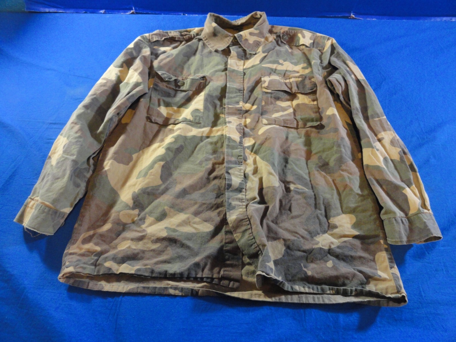 FOREIGN BDU WOODLAND COMBAT TACTICAL CAMOUFLAGE JACKET LARGE REGULAR