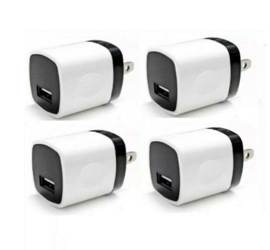 4 Pack Universal 5V 1A US Plug USB AC Wall Charger Power Adapter For Smart Phone