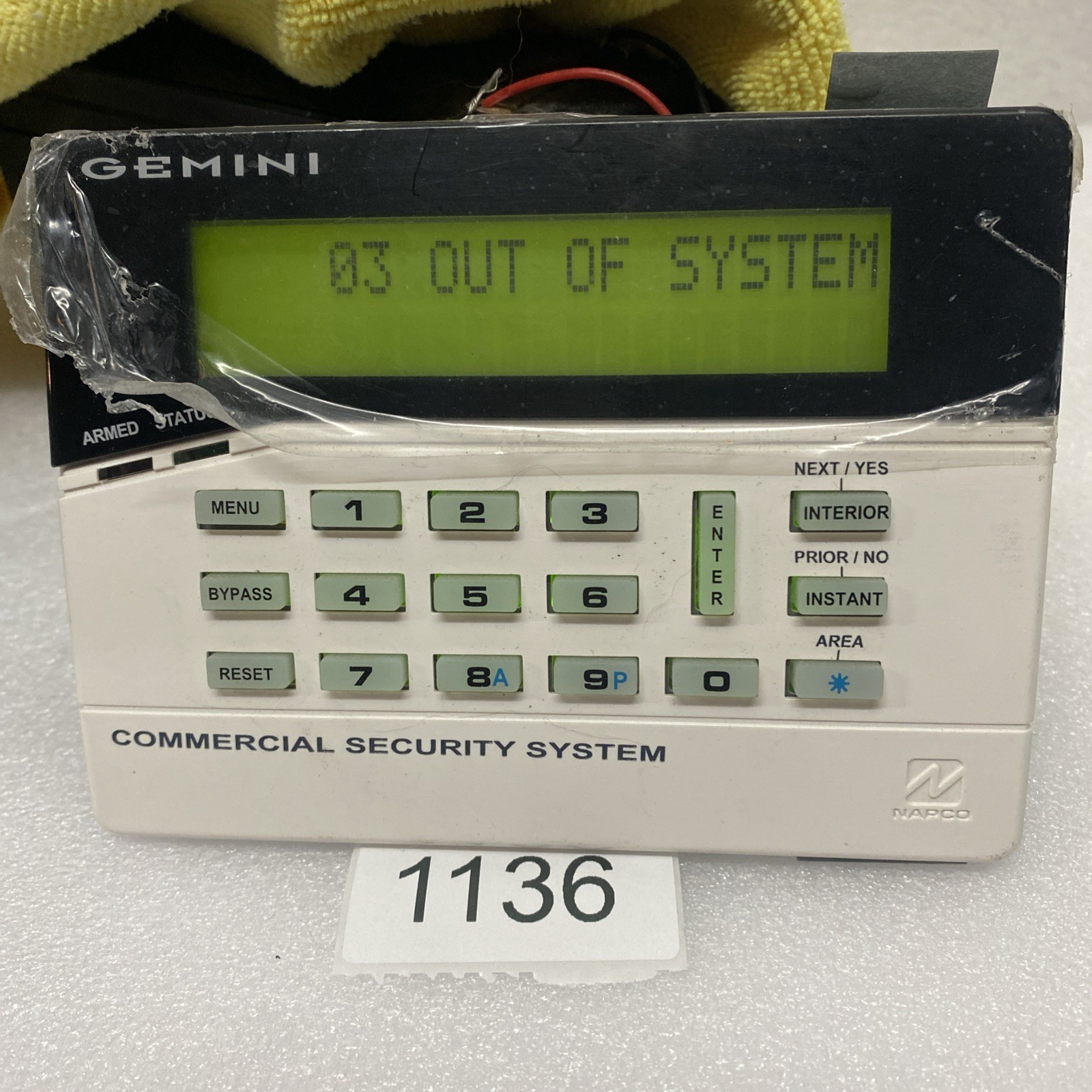 Napco Gemini GEMC-BK1 Security System Keypad Alarm Panel Control
