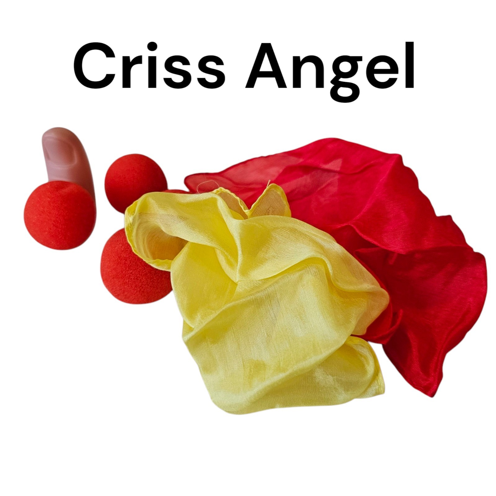 Criss Angel Foam Balls, Fake Thumb, Colored Satin Squares Kids Magic Tricks