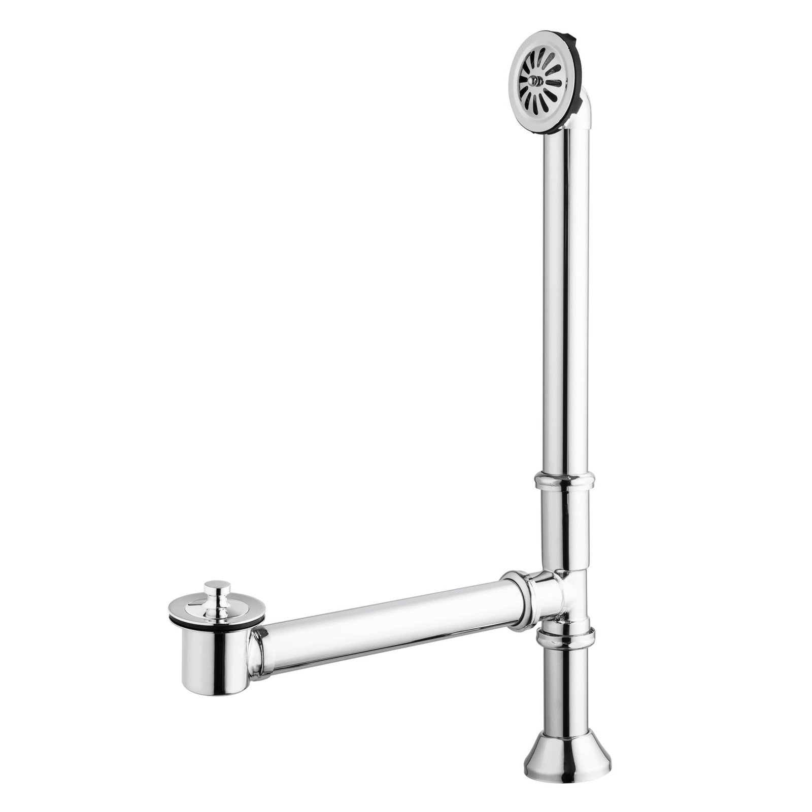 Artiwell Vintage Claw Foot Tub Drain Kit with Lift and Turn Chrome Plated