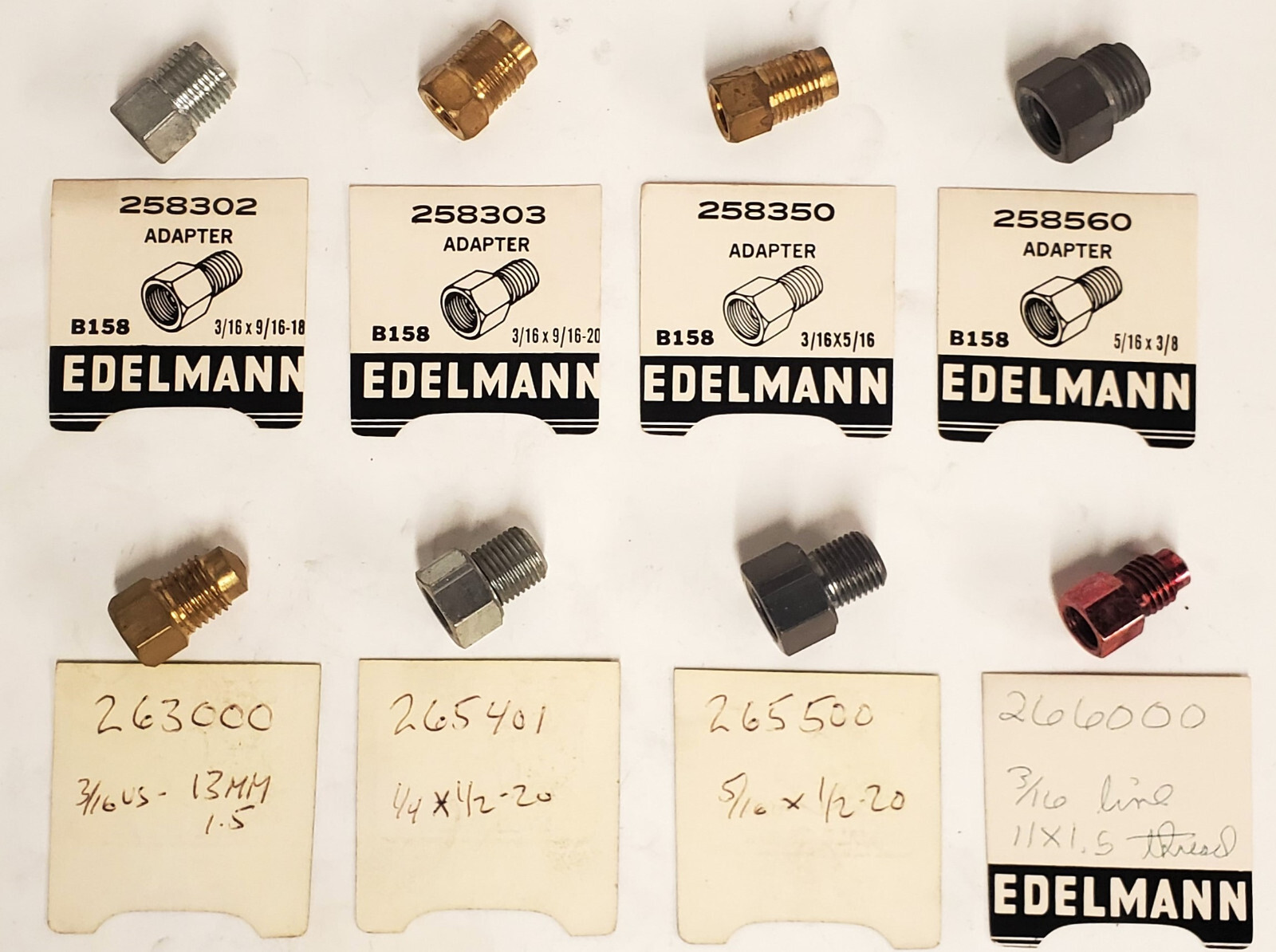 EDELMANN BRAKE ADAPTER FITTINGS 258302 258350 258560 263300 265401 265500 266600
