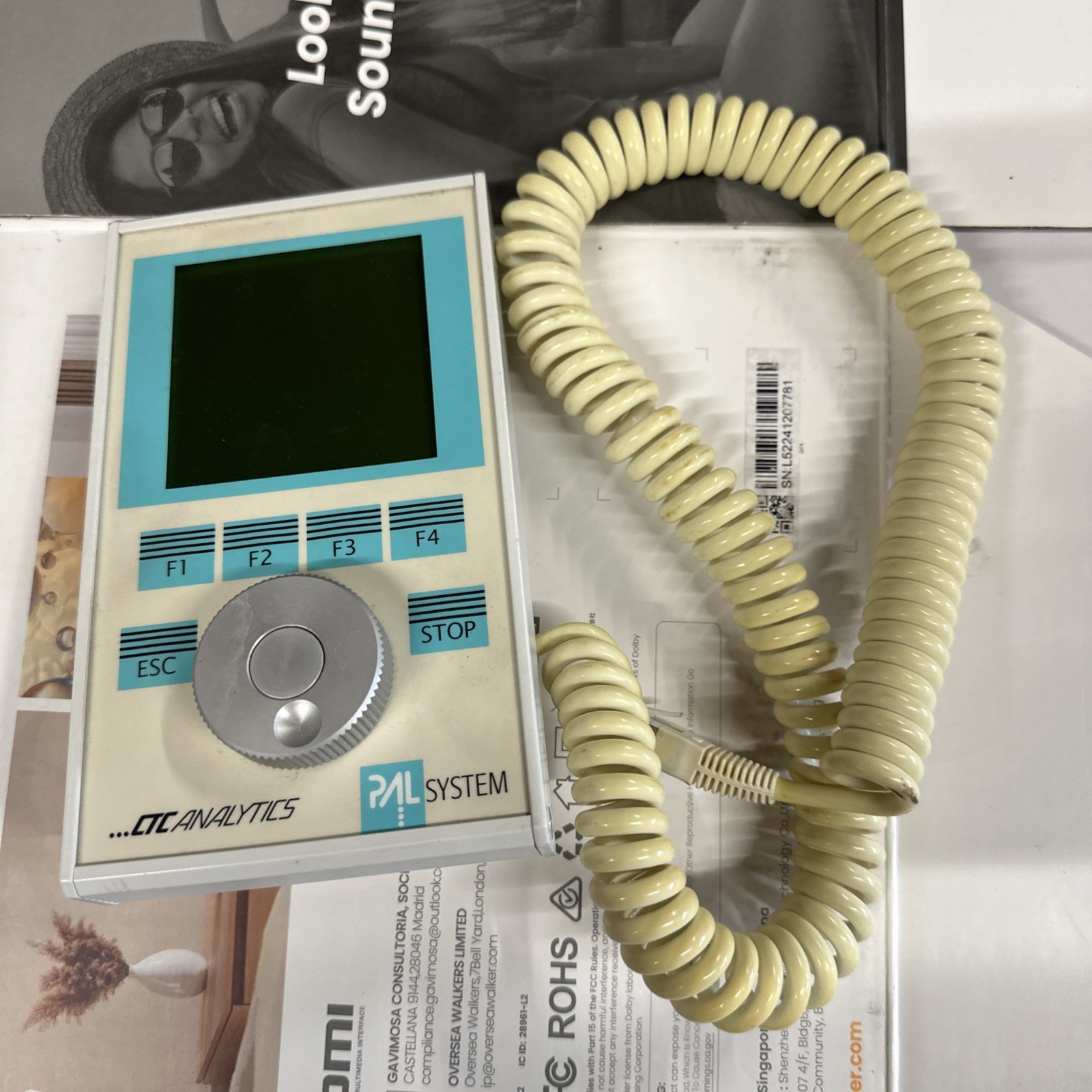 Handheld Remote Controller for CTC Analytics PAL Autosampler System, ver 1.0.8