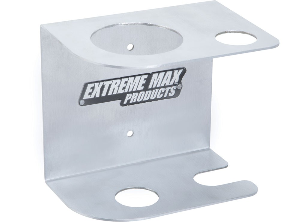 Extreme Max 5001.6311 Wall-Mounted Aluminum Drum Pump Holder - Silver