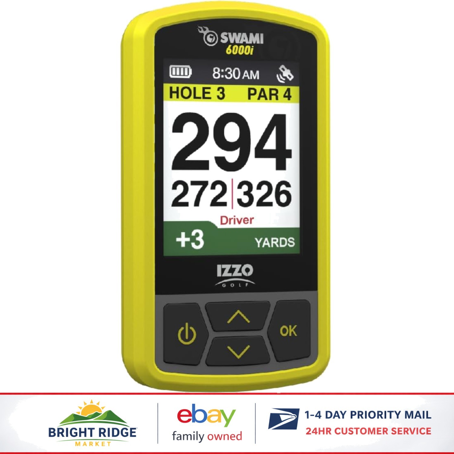 Waterproof Golf GPS with Preloaded Global Course Maps and Quick Start Guide