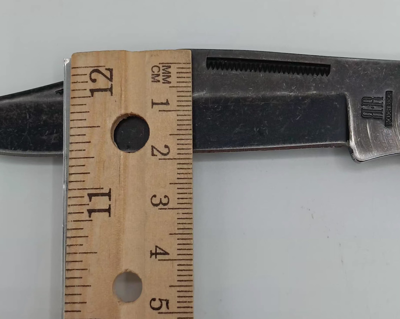 Rough Rider Jumbo Trapper Brown Stag Bone Stainless Folding Knife