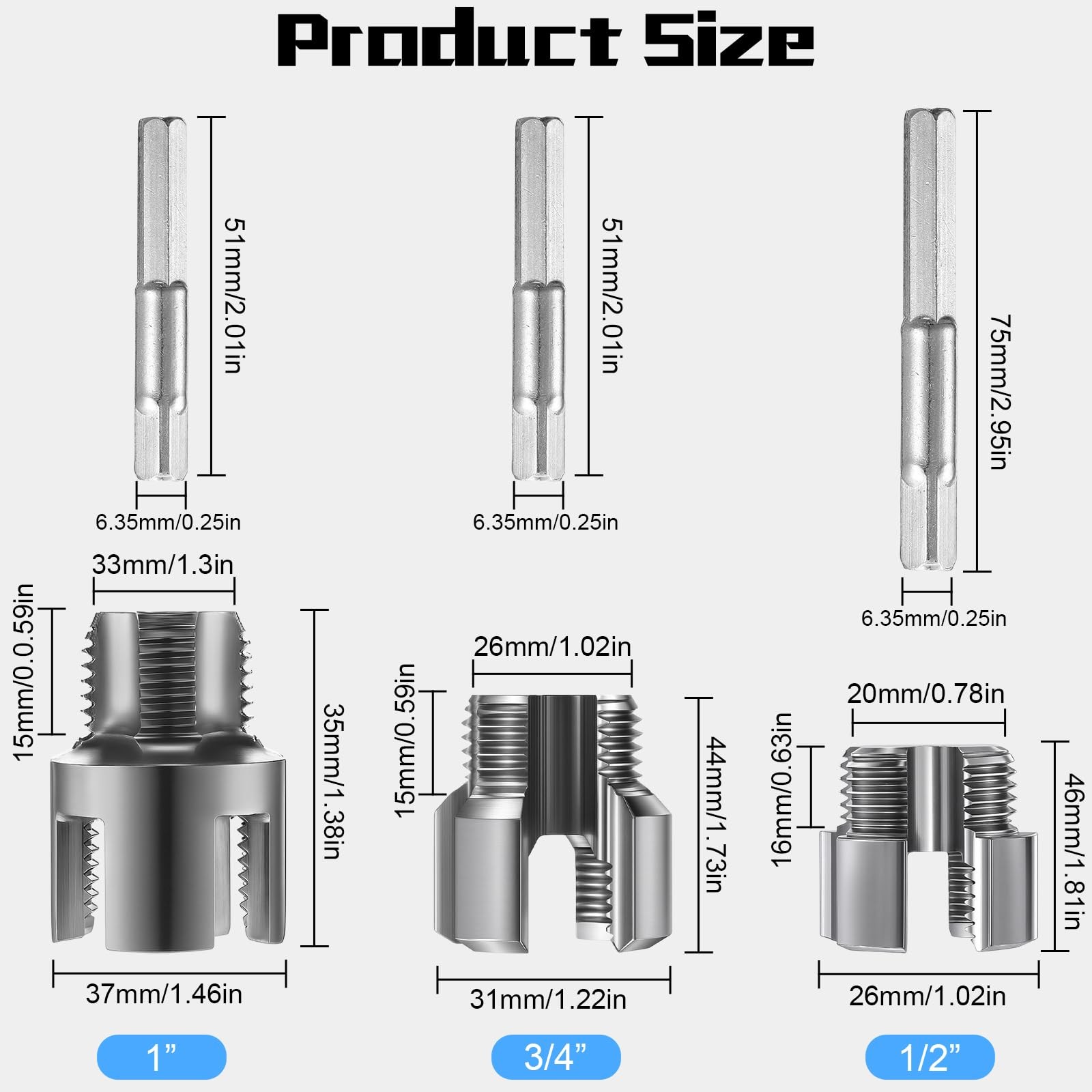 Pipe Thread Cutting Tool Integrated Internal & External Pipe Threading Tool E...