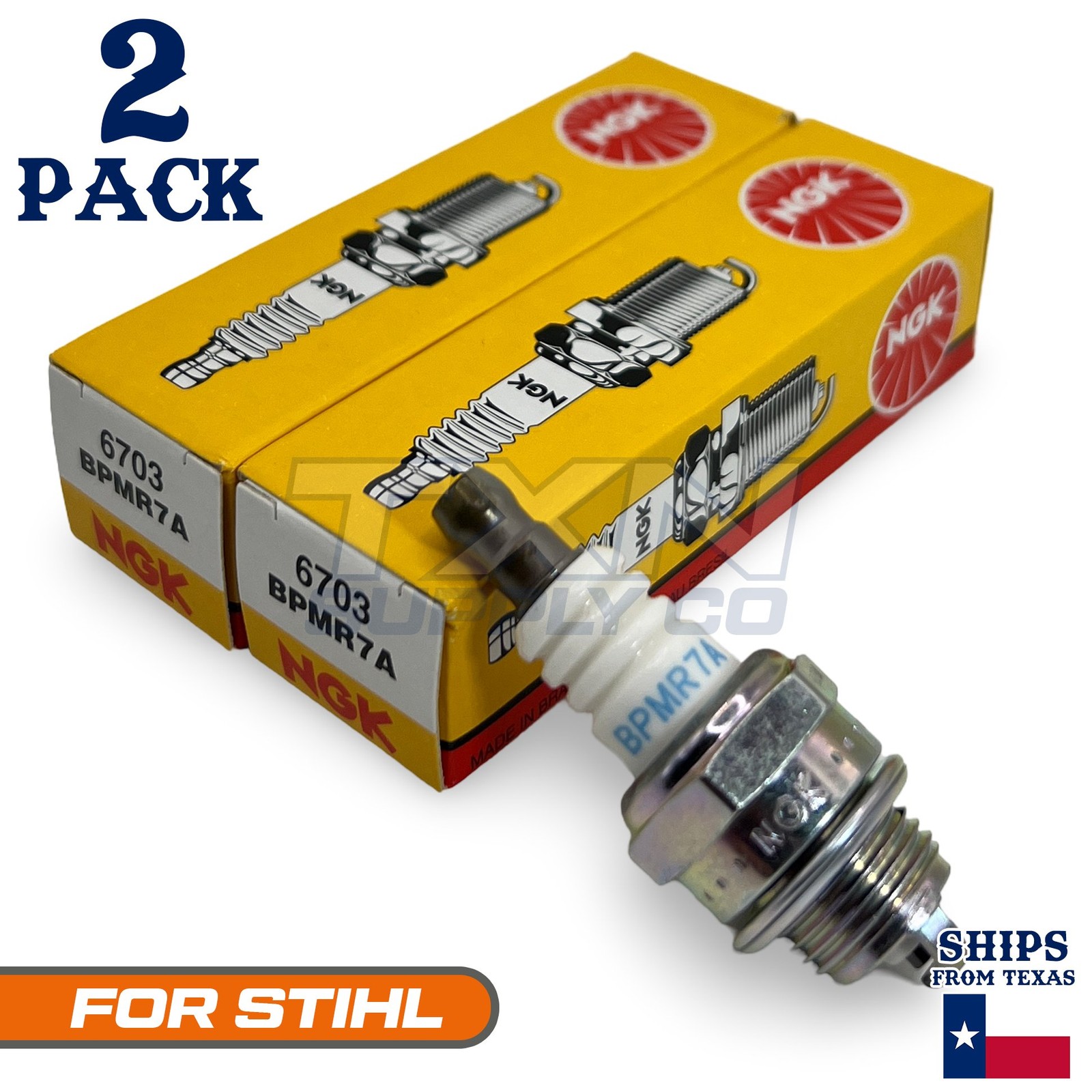 2 Pack NGK Spark Plug - For STIHL Trimmer Cutter  FS 74
