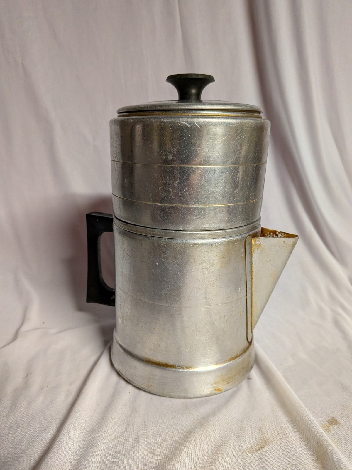 Vintage Comet Aluminum 7 Cup Drip Coffee Maker Pot The Popular USA Camping MCM