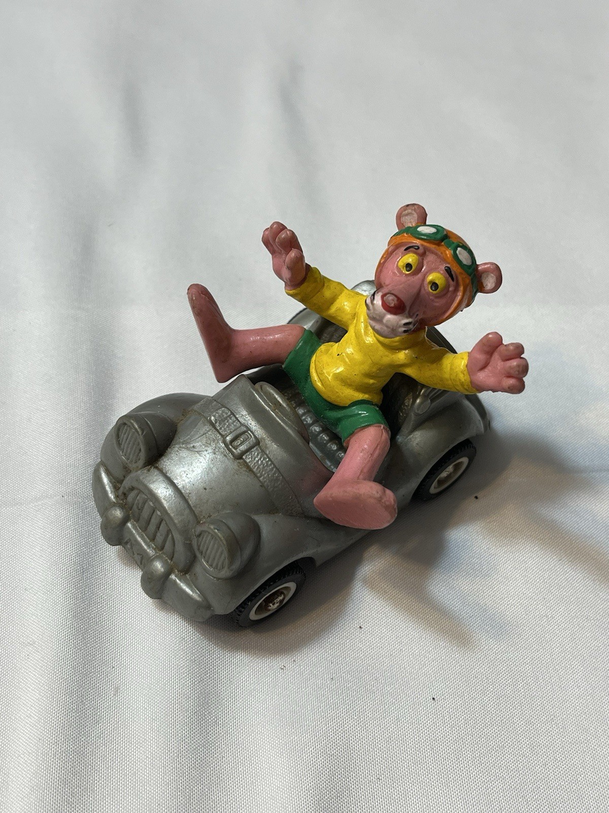 Vintage Pink Panther 1983 Driver PVC Figure Sports Racer Car Bully Euro Release
