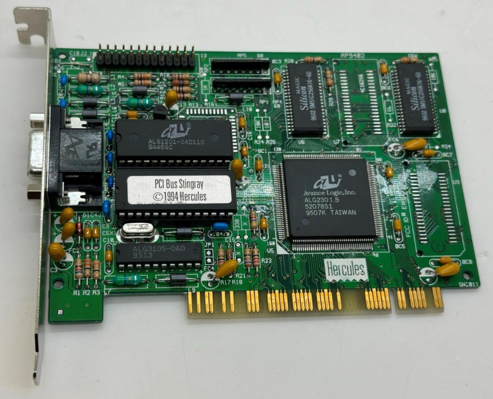 PCI Graphics Card  Hercules Stingray 1994 Advance Logic 9507K Taiwan