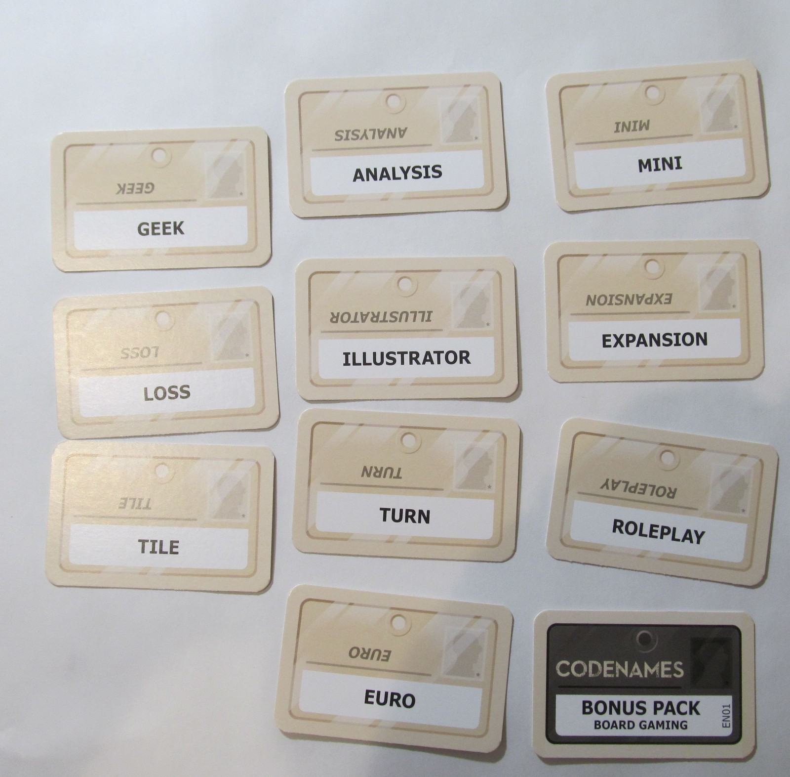 NEW CODENAMES BOARD GAME PROMO BONUS PACK 10x 2-SIDED CARDS