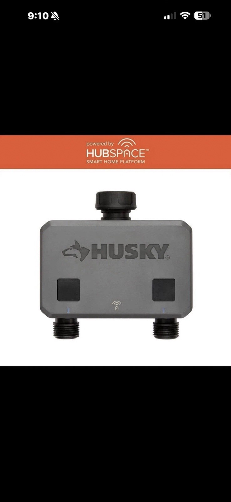 NEW! Husky Smart 2-Port Watering Timer Hubspace Bluetooth Sprinkler Irrigation