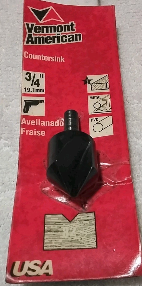 VERMONT AMERICAN 16645 USA-MADE  3/4" - 82° COUNTERSINK MADE IN THE USA 🇺🇸