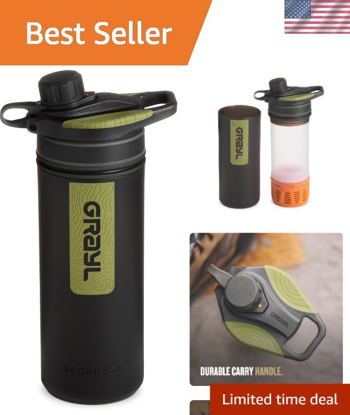 24 oz Water Purifier Bottle - Safeguard Against Contaminants Anywhere