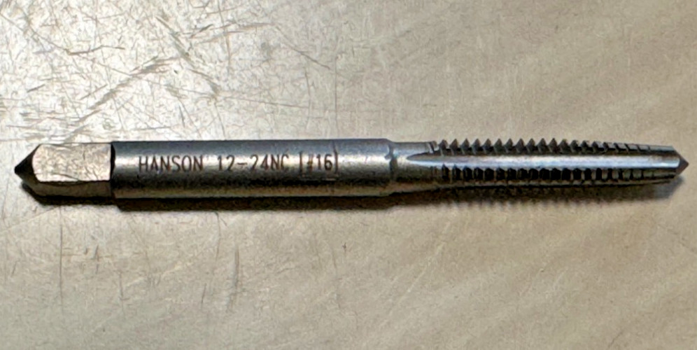 12-24 NC TAPER Hand Tap USA Irwin Hanson Model 1032 RH 4 Flute Carbon Steel
