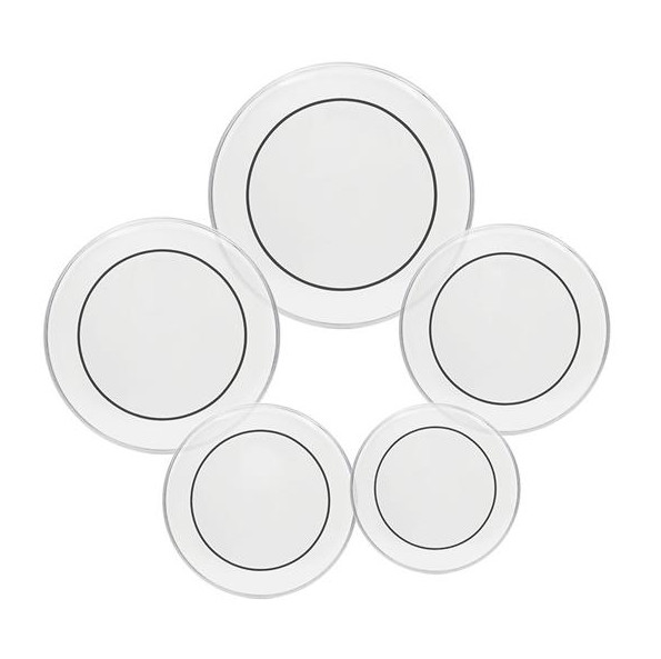 5pcs Clear Drum Head Set 12/13/14/16/22 inch Standard Drumhead Pack Replacement