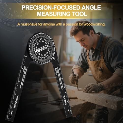 7.3-Inch Aluminum Miter Saw Protractor, Precision Angle Finder for Inside &