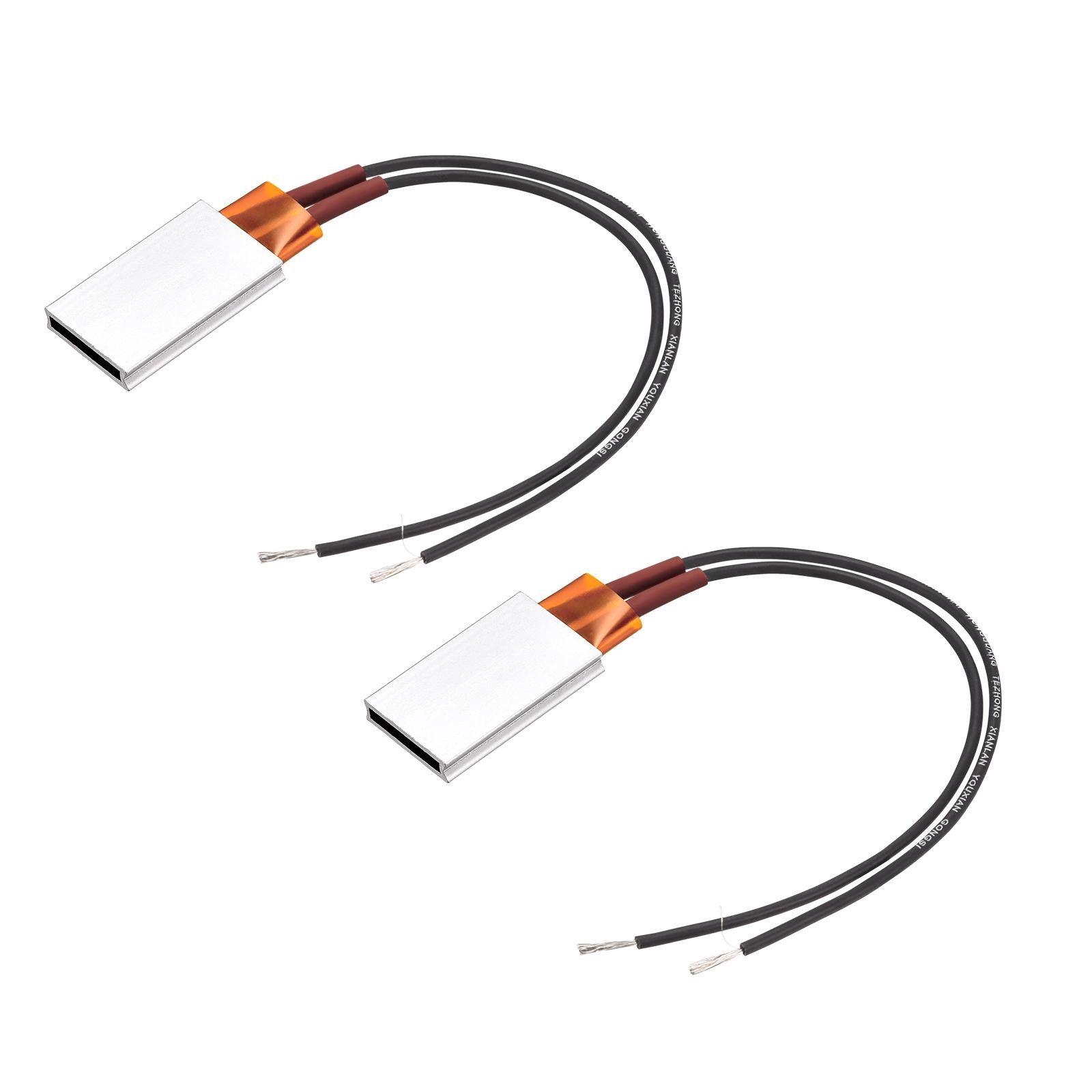 2 x Heating Element 12V 2W-15W 70C Consistent Temperature Ceramic Thermostatic