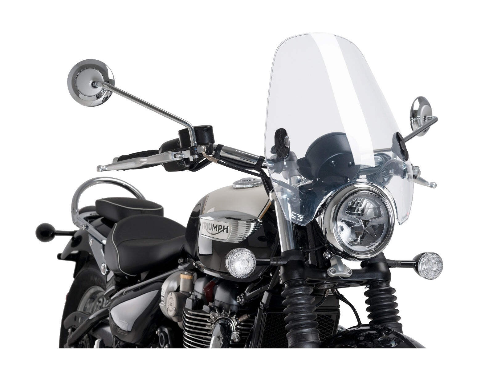 Puig Custom II Screen Light Smoke for Triumph Bonneville Speedmaster (18-25)