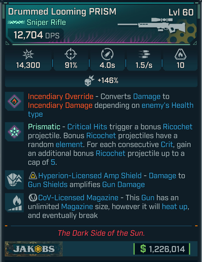 Borderlands 4⭐PRISM SNIPER⭐INCENDIARY OVERRIDE