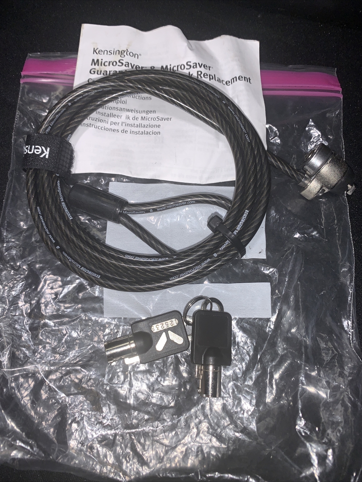 Kensington MicroSaver 2.0 Master Keyed Cable Lock for Laptop