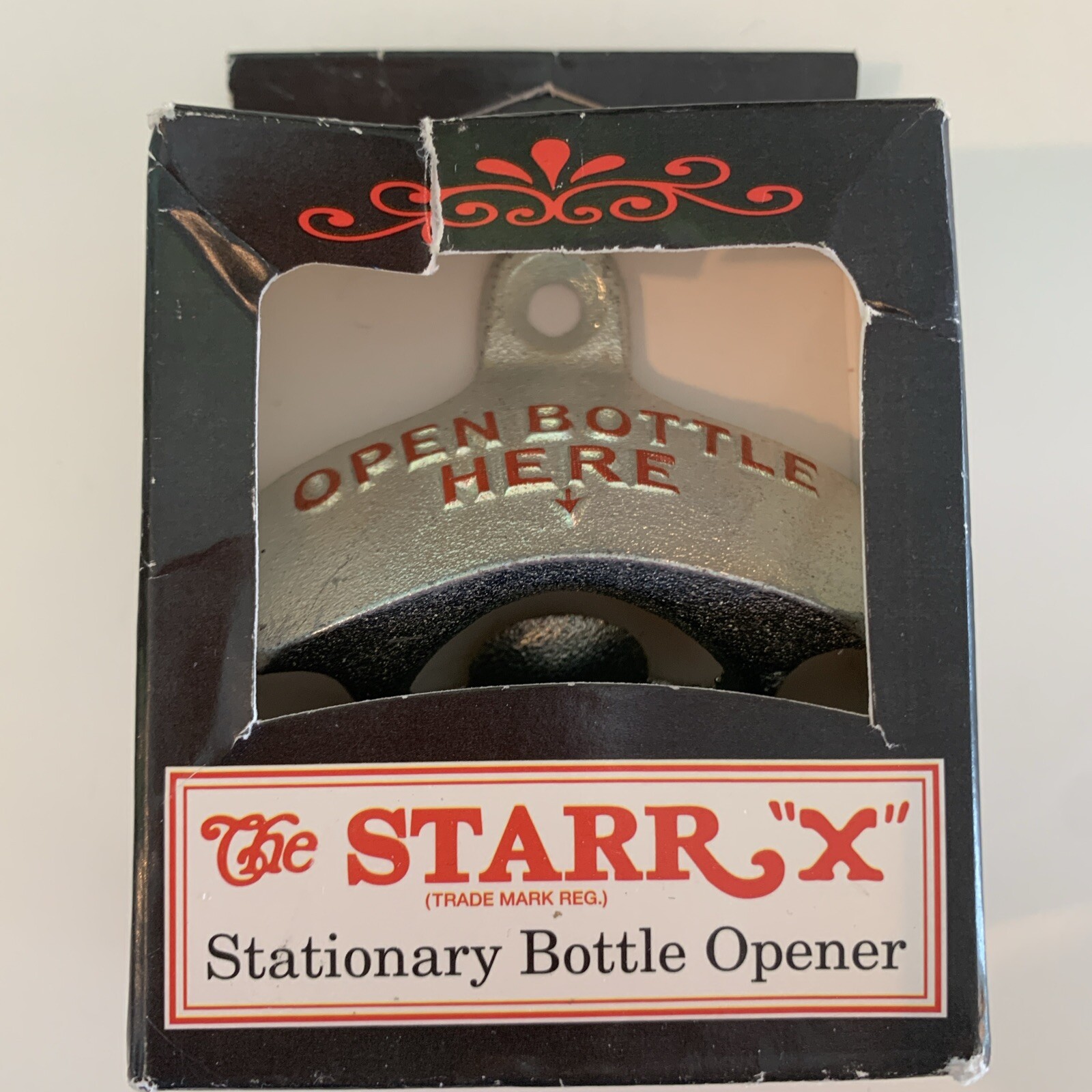 New Original The STARR X Wall Mounted Stationary Bottle Opener Open Bottle Here