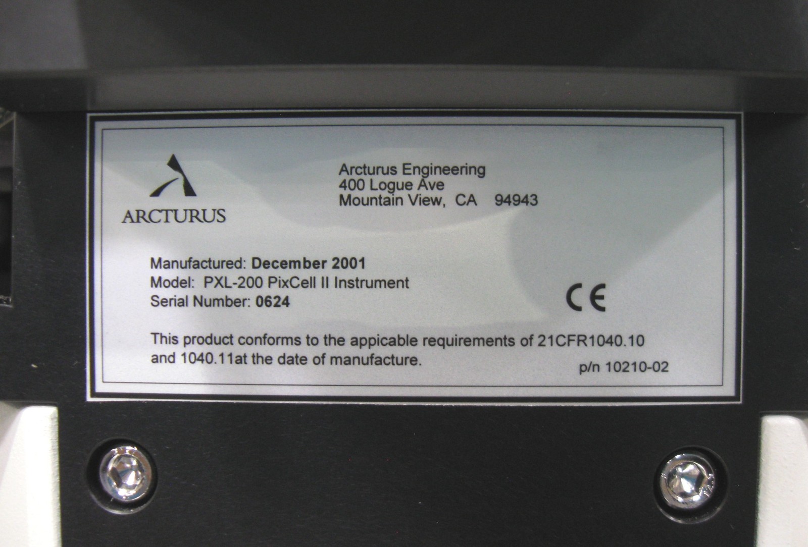C200642 Arcturus PXL-200 PixCell II Instrument Laser Microscope w/ Controller