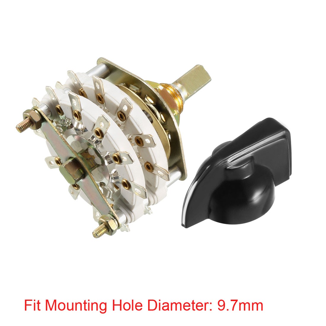 2P10T 2 Pole 10 Position 2 Deck Band Channel Rotary Switch Selector