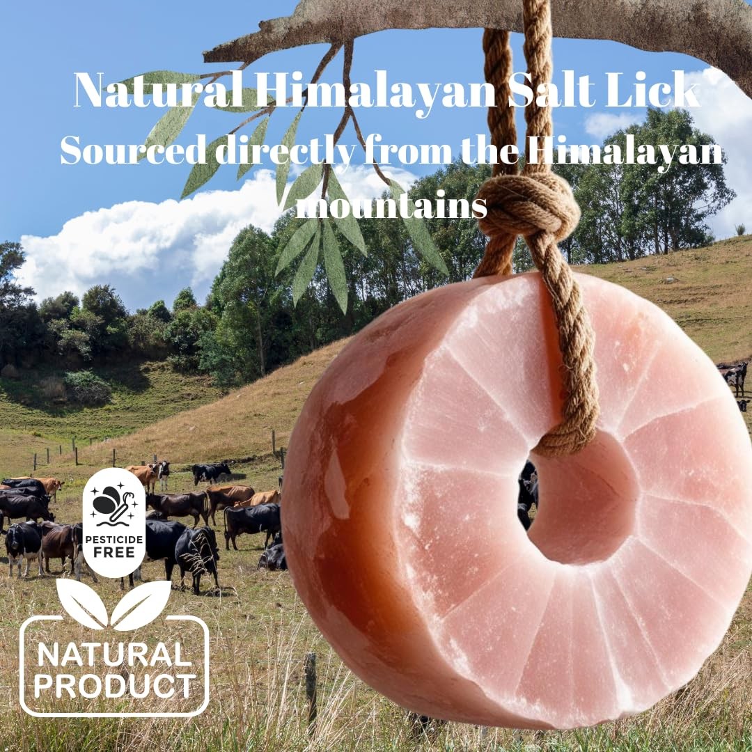 Himalayan Salt Lick for Horses, Deer, Goats, and Livestock – Salt Block on Rope