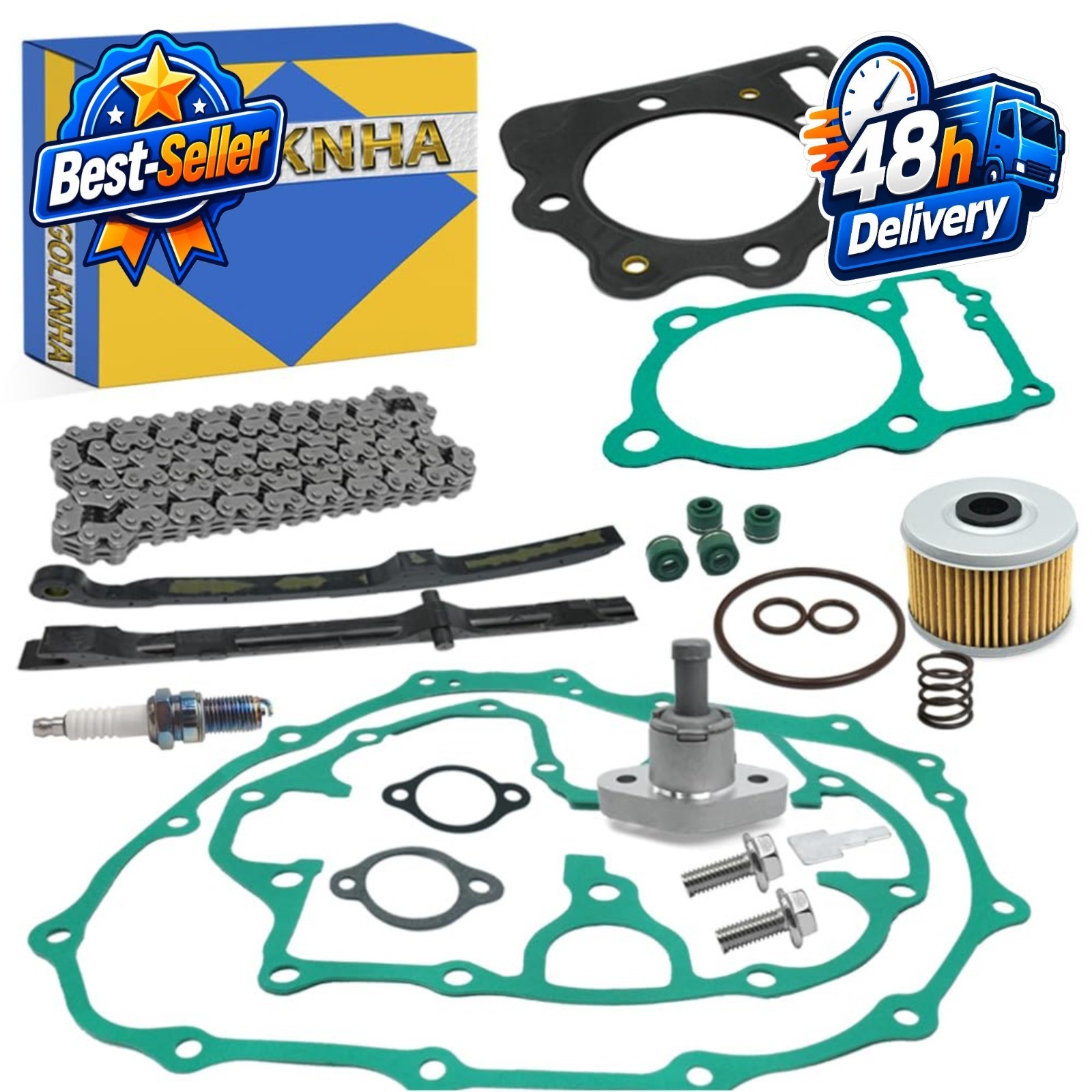 GOLKNHA Timing Chain & Guides for Honda TRX400EX TRX400X XR400 OEM