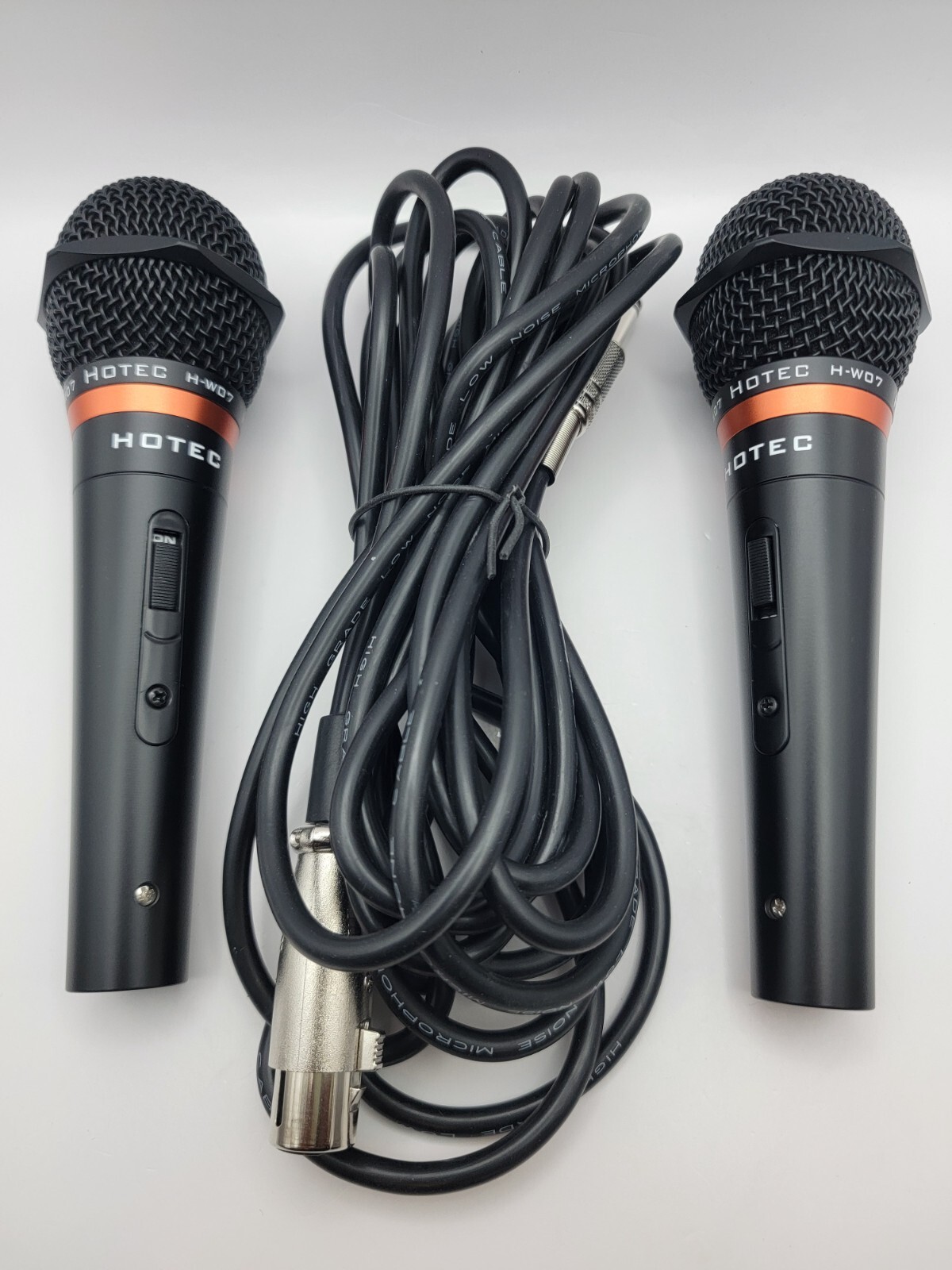 Hotec Professional Handheld Microphone Pair Vocal Dynamic w/ Detachable Cable