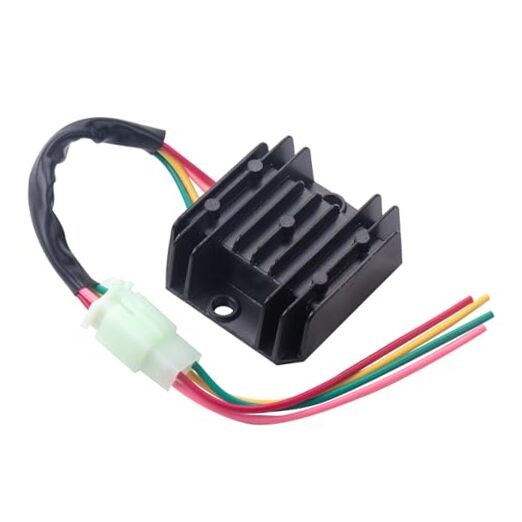 Rectifier 4 Wires Voltage Regulator Compatible with Motorcycle Boat Motor Pump