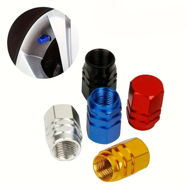 20pcs Aluminum Car Bike Valve Caps 5 Colors Heavy Duty Versatile