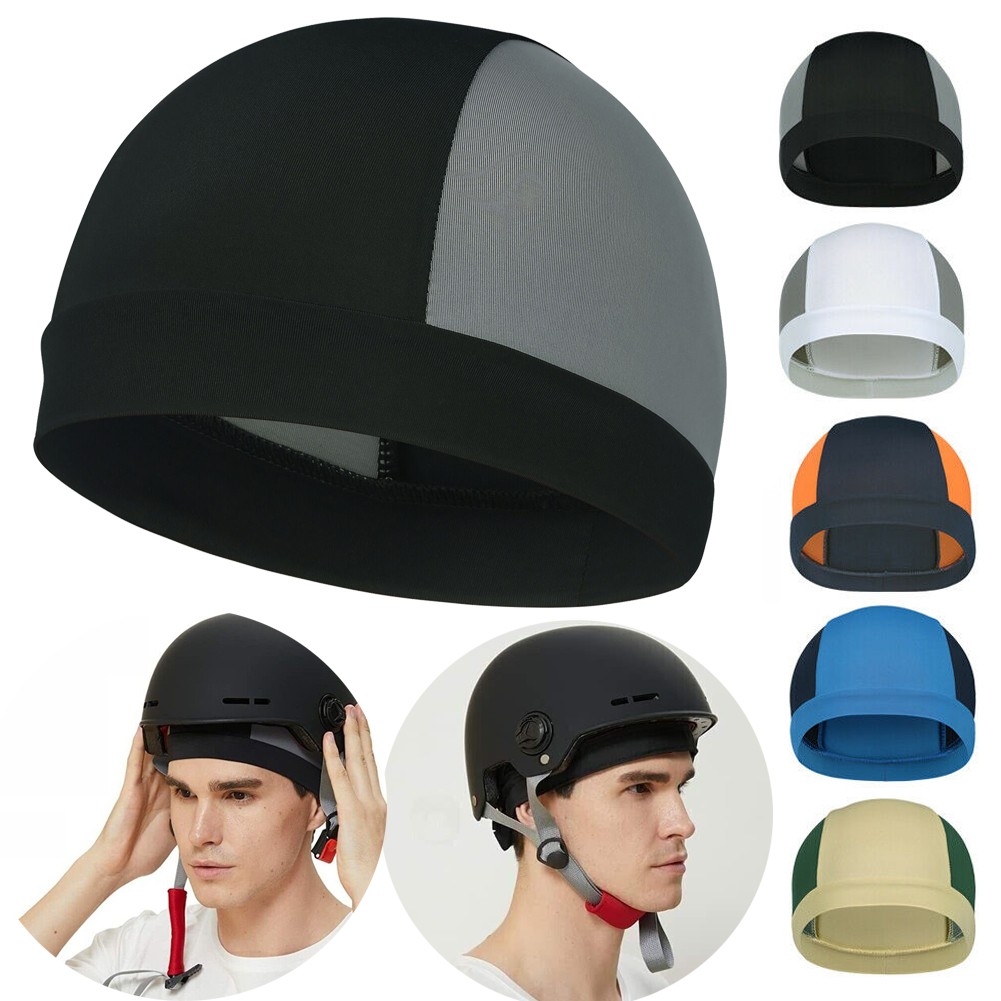 Cooling Skull Cap Cycling Beanie Hat Motorcycle Sweat Wicking Helmet Liner Hat