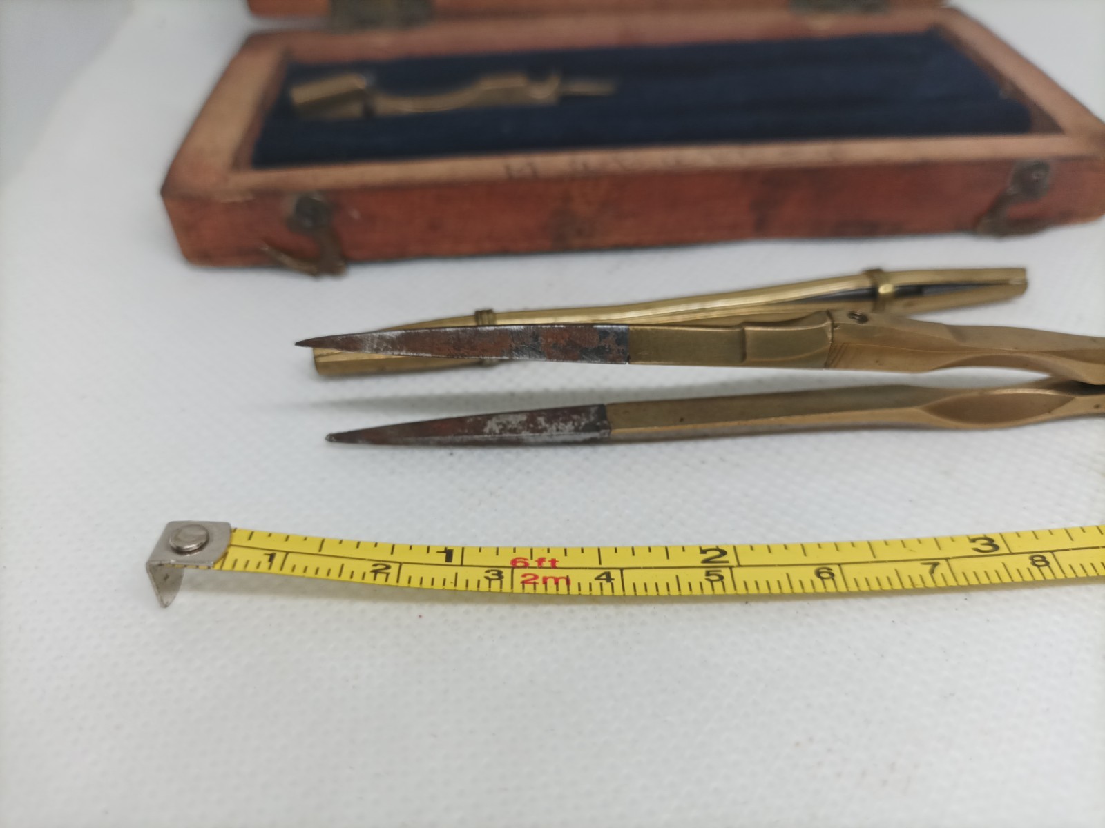 Vintage Wooden Boxed Drawing Instruments Draughtsman's Compass ?